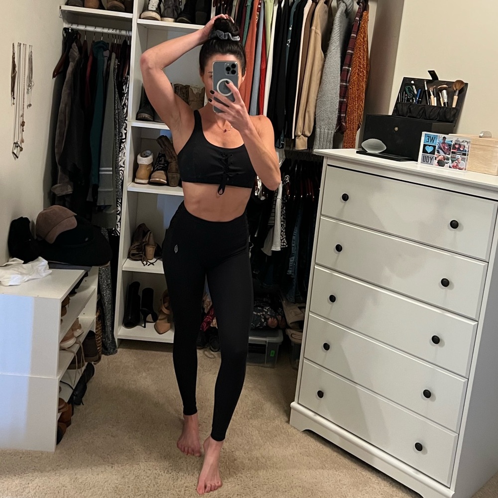 Free People Movement matching athletic set. Sports bra and leggings both small